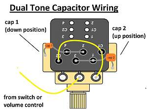 Click image for larger version. 

Name:	Dual tone capacitor wiring.jpg 
Views:	40 
Size:	63.2 KB 
ID:	45636